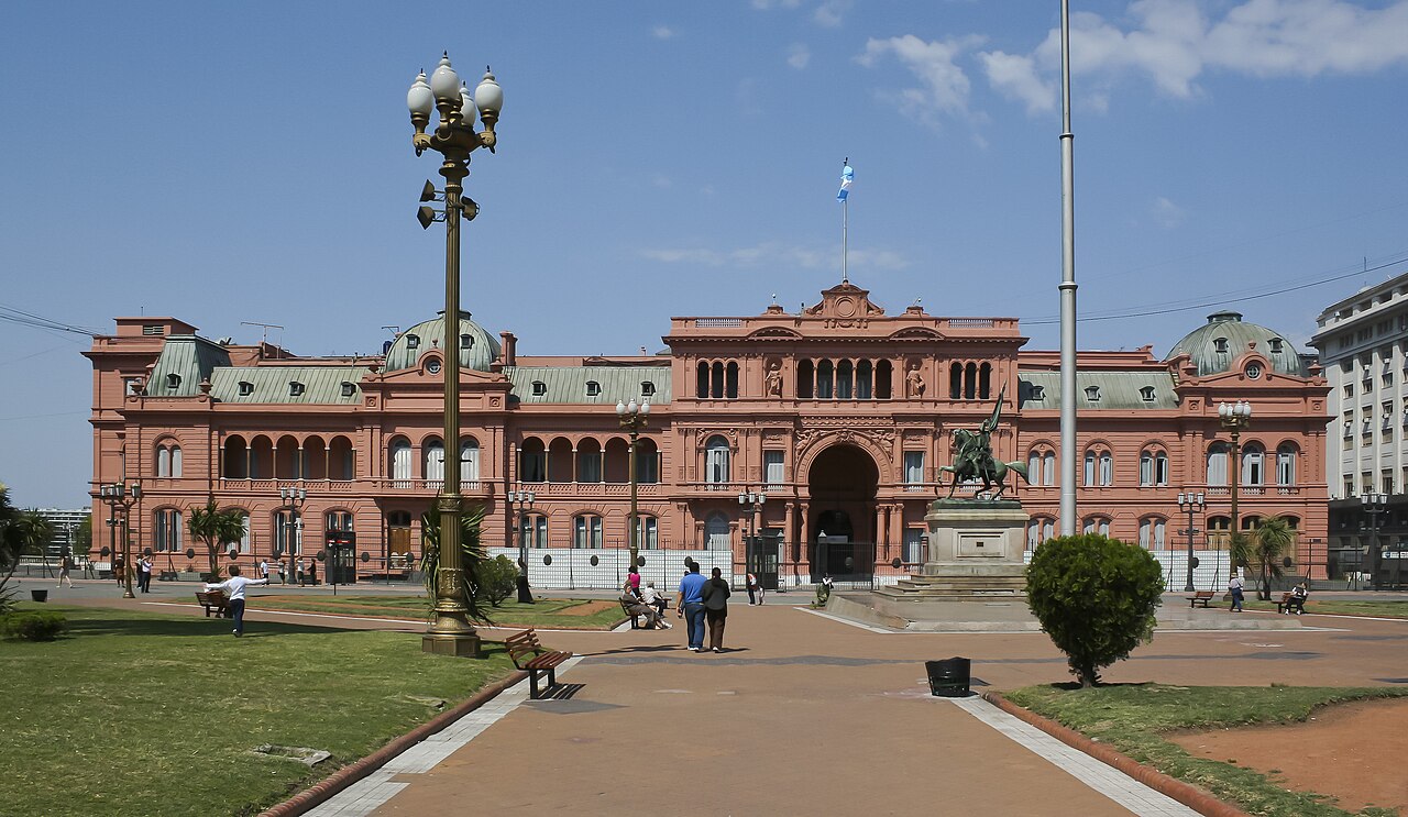 Fachada de la Casa Rosada, sede del Gobierno nacional