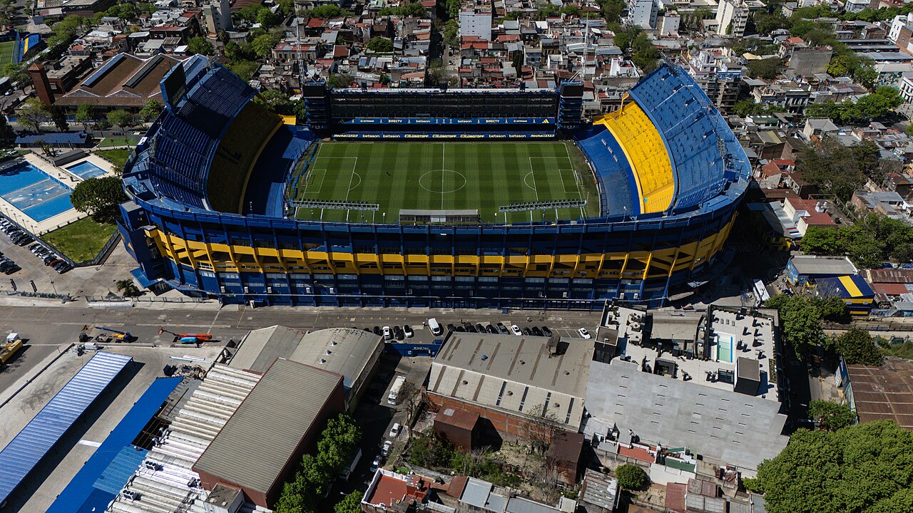 Vista aérea del estadio Alberto J. Armando, La Bombonera