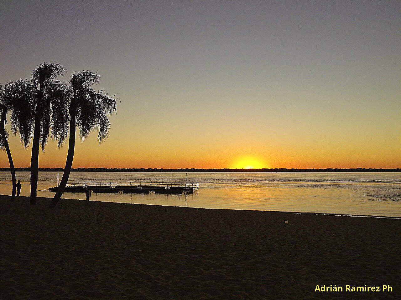 El río Paraná frente a Bella Vista, Corrientes